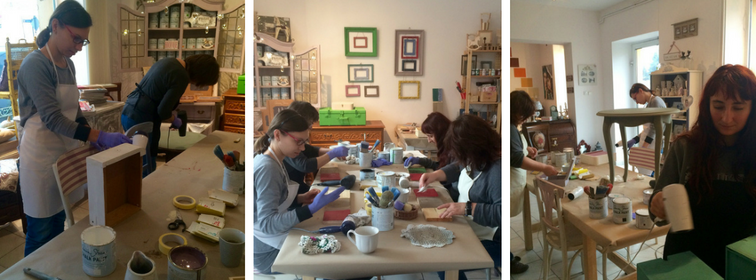 Fotorelacja z warsztatów stylizacji mebli farbami kredowymi Chalk Paint Annie Sloan – 14 listopada 2015