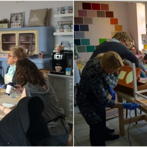 Fotorelacja z warsztatów stylizacji mebli farbami kredowymi Chalk Paint Annie Sloan – 6 lutego 2016