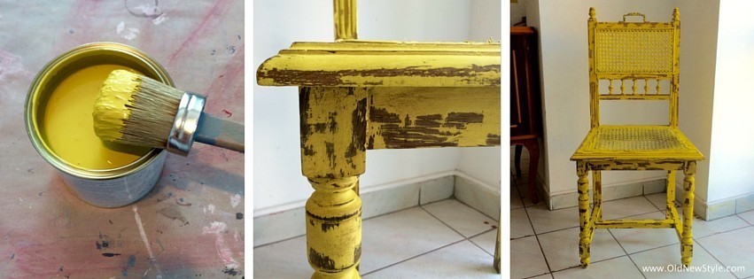 Metamorfoza eklektyka czyli krzesło w kolorze Chalk Paint® English Yellow DIY