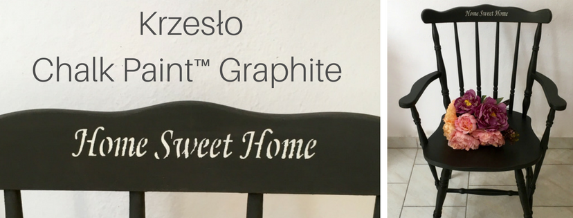 Krzesło grafitowe Home Sweet Home DIY
