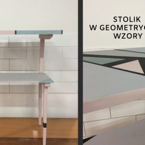Stolik w geometryczne wzory / Chicago Grey, Svenska Blue