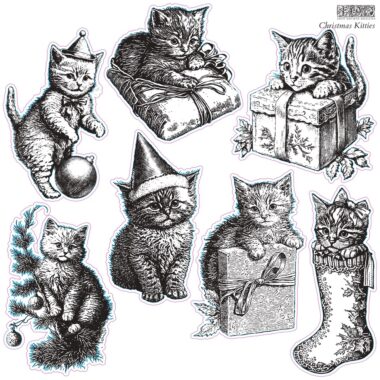 IOD Stempel Christmas Kitties