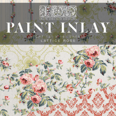IOD Paint Inlay Lattice Rose wkład malarski